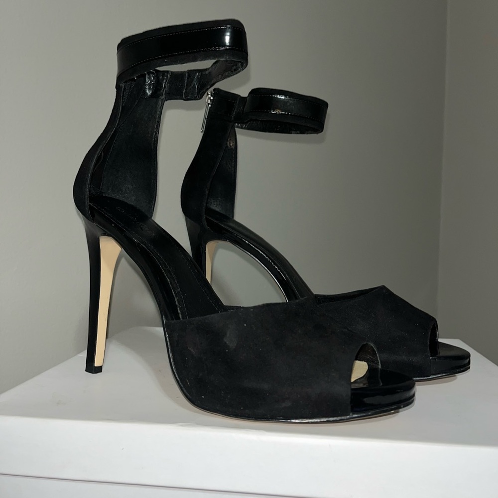 Calvin Klein Black Peep Toe Heels